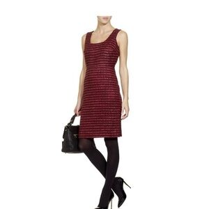 Tory Burch Burgundy Patterned Midi Dress